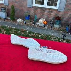 Women's Celia Floral Lace Mary Jane Espadrille Flat by universal thread size 11